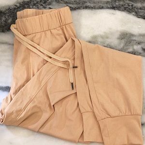 Tan joggers size xs